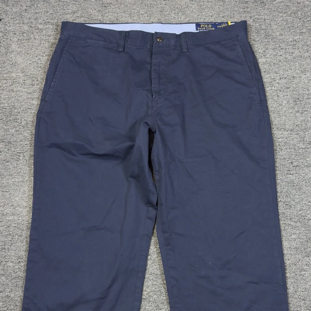 Polo Ralph Lauren Men's Stretch Straight Fit Chino Pants Size 34x32 Navy Classic